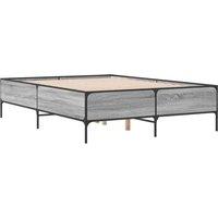 Berkfield Home Durable Bed Frame without Mattress Grey Sonoma 150x200 cm King Size