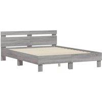 Berkfield Home Durable Bed Frame without Mattress Grey Sonoma 150x200 cm King Size