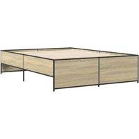 Berkfield Home Durable Bed Frame without Mattress Sonoma Oak 135x190 cm Double in Natural