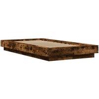 Berkfield Home Modern Bed Frame without Mattress Smoked Oak 75x190 cm Small Single in Brown