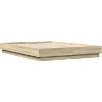 Berkfield Home Durable Bed Frame without Mattress Sonoma Oak 150x200 cm King Size in Light Brown