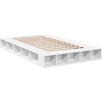 Berkfield Home Durable Bed Frame without Mattress White 120x200 cm | Size: Small Double