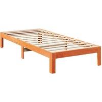 Berkfield Home Durable Bed Frame without Mattress Wax Brown 80x200 cm Solid Wood Pine
