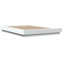 Berkfield Home Modern Bed Frame without Mattress White 120x200 cm | Size: Small Double