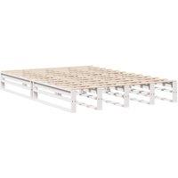 Berkfield Home Modern Bed Frame without Mattress White 120x200 cm Solid Wood Pine | Size: Small Double