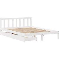 Berkfield Home Full Bed Frame without Mattress White 160x200 cm Solid Wood Pine