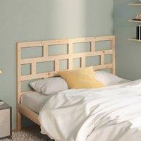 Berkfield Home Beautiful Bed Headboard 146x4x100 cm Solid Wood Pine in Light Tan | Size: 146 x 4 x 100 cm