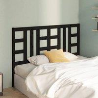Berkfield Home Beautiful Bed Headboard Black 166x4x100 cm Solid Wood Pine | Size: 166 x 4 x 100 cm