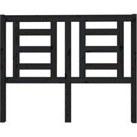 Berkfield Home Beautiful Bed Headboard Black 126x4x100 cm Solid Wood Pine | Size: 126 x 4 x 100 cm