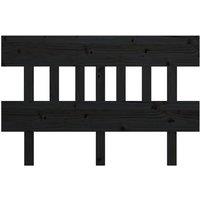 Berkfield Home Beautiful Bed Headboard Black 203.5x3x81 cm Solid Wood Pine