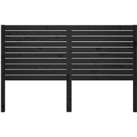 Berkfield Home Beautiful Bed Headboard Black 126x4x100 cm Solid Wood Pine | Size: 126 x 4 x 100 cm