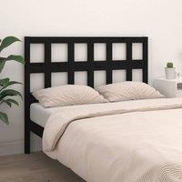 Berkfield Home Beautiful Bed Headboard Black 125.5x4x100 cm Solid Wood Pine