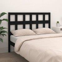 Berkfield Home Beautiful Bed Headboard Black 145.5x4x100 cm Solid Wood Pine