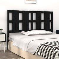 Berkfield Home Beautiful Bed Headboard Black 125.5x4x100 cm Solid Wood Pine