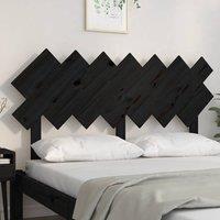 Berkfield Home Beautiful Bed Headboard Black 141x3x80.5 cm Solid Wood Pine