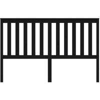 Berkfield Home Beautiful Bed Headboard Black 166x6x101 cm Solid Wood Pine | Size: 166 x 6 x 101 cm