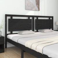 Berkfield Home Beautiful Bed Headboard Black 205.5x4x100 cm Solid Pine Wood