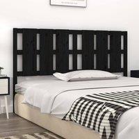 Berkfield Home Beautiful Bed Headboard Black 185.5x4x100 cm Solid Wood Pine