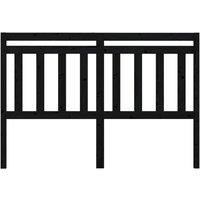 Berkfield Home Beautiful Bed Headboard Black 166x4x100 cm Solid Wood Pine | Size: 166 x 4 x 100 cm