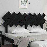Berkfield Home Beautiful Bed Headboard Black 159.5x3x80.5 cm Solid Wood Pine