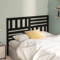 Berkfield Home Beautiful Bed Headboard Black 166x4x100 cm Solid Wood Pine | Size: 166 x 4 x 100 cm