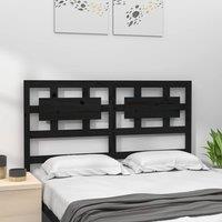 Berkfield Home Beautiful Bed Headboard Black 205.5x4x100 cm Solid Wood Pine
