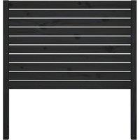 Berkfield Home Beautiful Bed Headboard Black 81x4x100 cm Solid Wood Pine | Size: 81 x 4 x 100 cm