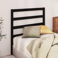 Berkfield Home Beautiful Bed Headboard Black 95x4x100 cm Solid Wood Pine | Size: 95 x 4 x 100 cm