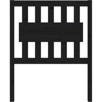 Berkfield Home Beautiful Bed Headboard Black 80.5x4x100 cm Solid Wood Pine