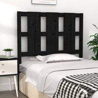 Berkfield Home Beautiful Bed Headboard Black 95.5x4x100 cm Solid Wood Pine