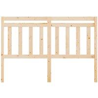 Berkfield Home Beautiful Bed Headboard 156x4x100 cm Solid Wood Pine in Natural | Size: 156 x 4 x 100 cm