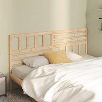 Berkfield Home Beautiful Bed Headboard 186x4x100 cm Solid Wood Pine in Light Tan | Size: 186 x 4 x 100 cm