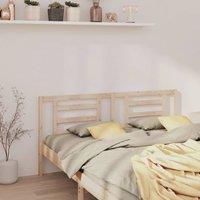 Berkfield Home Beautiful Bed Headboard 206x4x100 cm Solid Wood Pine in Light Tan | Size: 206 x 4 x 100 cm