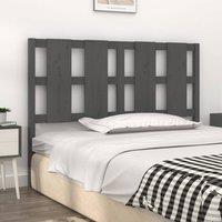 Berkfield Home Beautiful Bed Headboard Grey 145.5x4x100 cm Solid Wood Pine