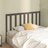 Berkfield Home Beautiful Bed Headboard Grey 146x4x100 cm Solid Wood Pine | Size: 146 x 4 x 100 cm