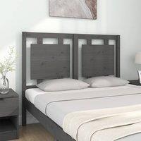 Berkfield Home Beautiful Bed Headboard Grey 125.5x4x100 cm Solid Pine Wood