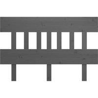 Berkfield Home Beautiful Bed Headboard Grey 138.5x3x81 cm Solid Wood Pine
