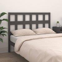 Berkfield Home Beautiful Bed Headboard Grey 125.5x4x100 cm Solid Wood Pine