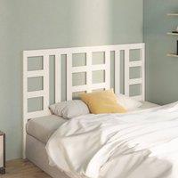 Berkfield Home Beautiful Bed Headboard White 156x4x100 cm Solid Wood Pine | Size: 156 x 4 x 100 cm