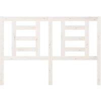 Berkfield Home Beautiful Bed Headboard White 146x4x100 cm Solid Wood Pine | Size: 146 x 4 x 100 cm