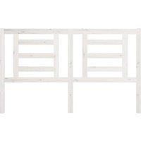 Berkfield Home Beautiful Bed Headboard White 166x4x100 cm Solid Pine Wood | Size: 166 x 4 x 100 cm