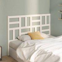 Berkfield Home Beautiful Bed Headboard White 146x4x104 cm Solid Wood Pine | Size: 146 x 4 x 104 cm