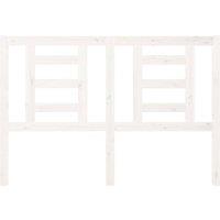 Berkfield Home Beautiful Bed Headboard White 126x4x100 cm Solid Wood Pine | Size: 126 x 4 x 100 cm