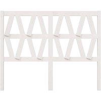 Berkfield Home Beautiful Bed Headboard White 126x4x100 cm Solid Wood Pine | Size: 126 x 4 x 100 cm