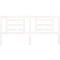 Berkfield Home Beautiful Bed Headboard White 206x4x100 cm Solid Pine Wood | Size: 206 x 4 x 100 cm