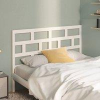 Berkfield Home Beautiful Bed Headboard White 166x4x100 cm Solid Wood Pine | Size: 166 x 4 x 100 cm