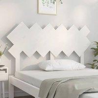 Berkfield Home Beautiful Bed Headboard White 132x3x81 cm Solid Wood Pine | Size: 132 x 3 x 81 cm