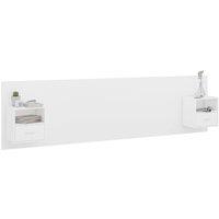 Berkfield Home Classic Bed Headboard with Cabinets White Engineered Wood