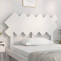 Berkfield Home Beautiful Bed Headboard White 122.5x3x80.5 cm Solid Wood Pine