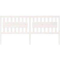 Berkfield Home Beautiful Bed Headboard White 205.5x4x100 cm Solid Wood Pine